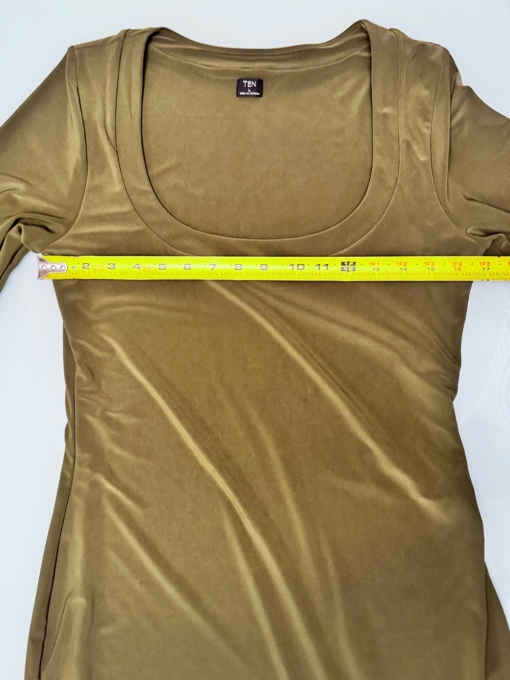 Aritzia Ten by Babaton Myrna Dress - Smooth Matter™ Scoopneck Mini - Green - L - Picture 5 of 9